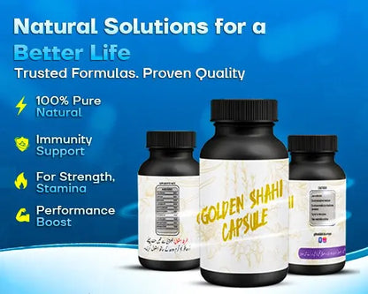 Golden Shahi Herbal Pills for Men | Power, Stamina & Peak Performance - Tabib